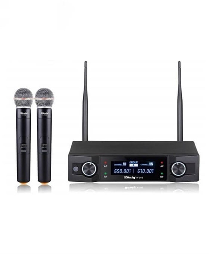 König K-302EE Dijital UHF Çift EL Telsiz Kablosuz Mikrofon König K-302EE Dijital UHF Çift EL Telsiz Kablosuz Mikrofon