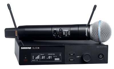 Shure SLXD24E/B58 El Tipi Kablosuz Mikrofon NZ7255 Shure SLXD24E/B58 El Tipi Kablosuz Mikrofon NZ7255