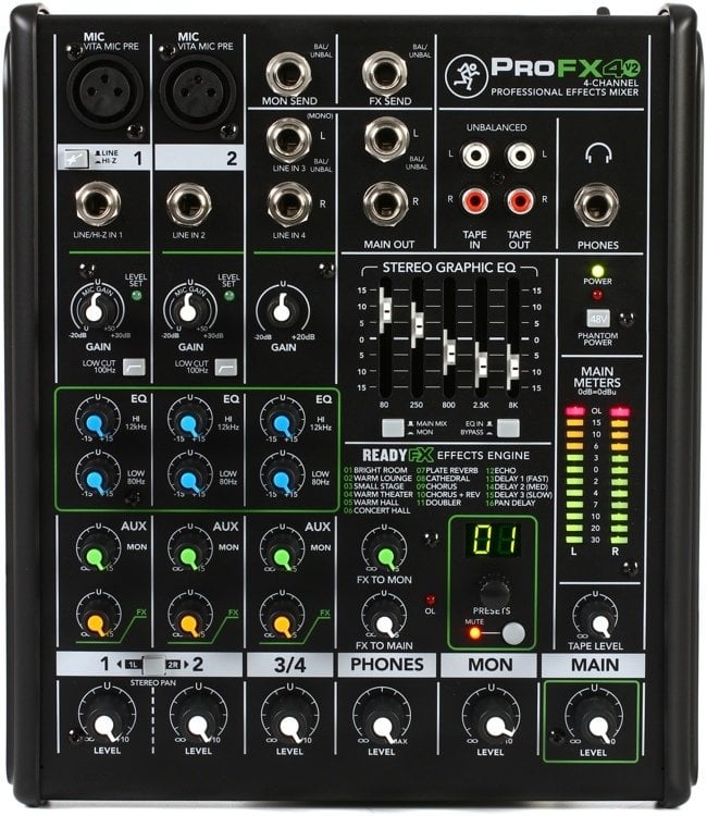 Mackie PROFX4v2 4 Kanal Mikser