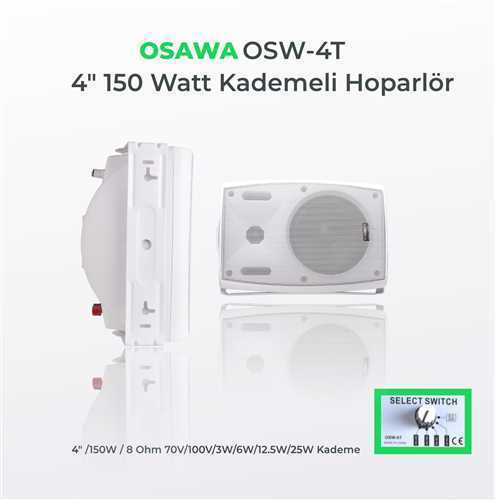 Osawa 4TB BEYAZ 100V Trafolu Duvar Hoparlörü