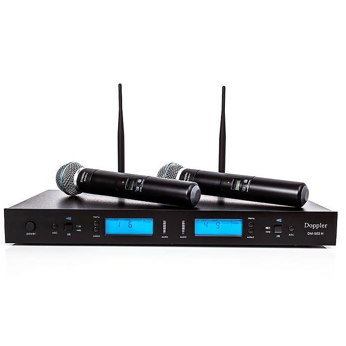 Doppler DM502HB Dijital UHF Çift EL Telsiz Kablosuz Mikrofon