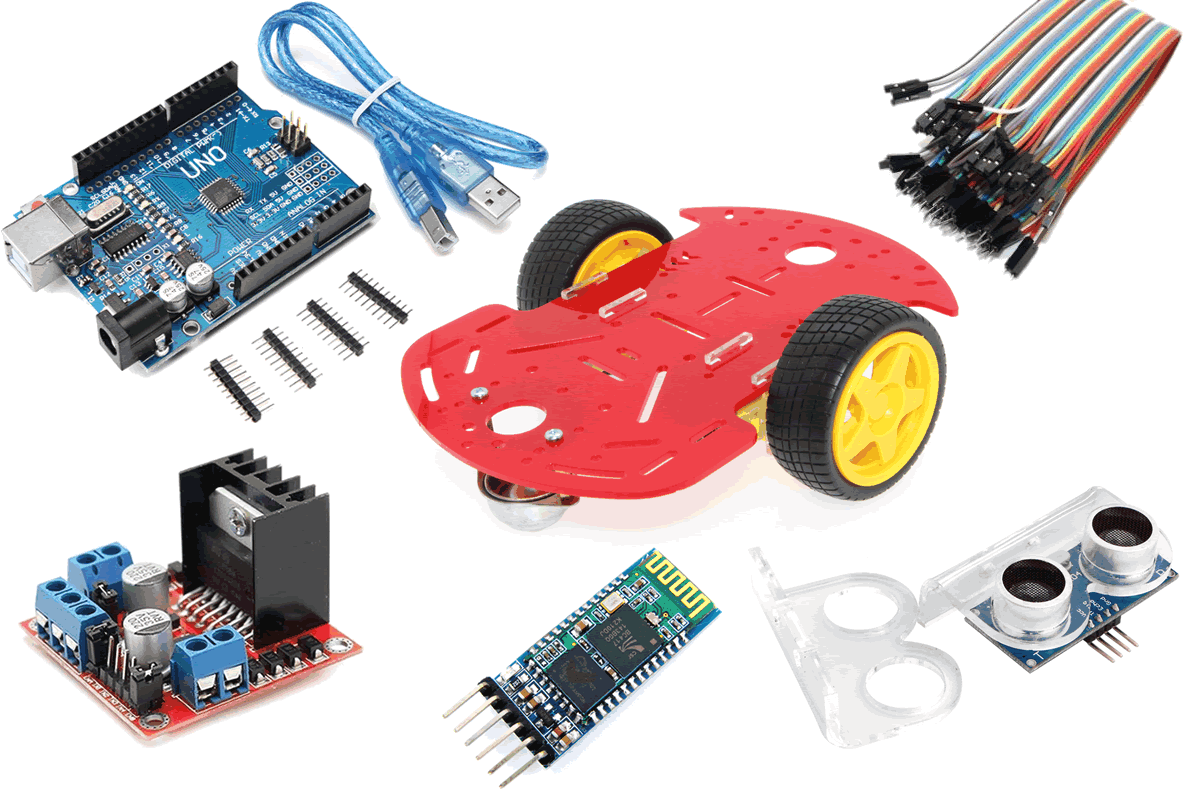 Arduino Bluetooth Robot Araba Kiti - 2WD Satın Al 219,79 TL | Robotzade.com