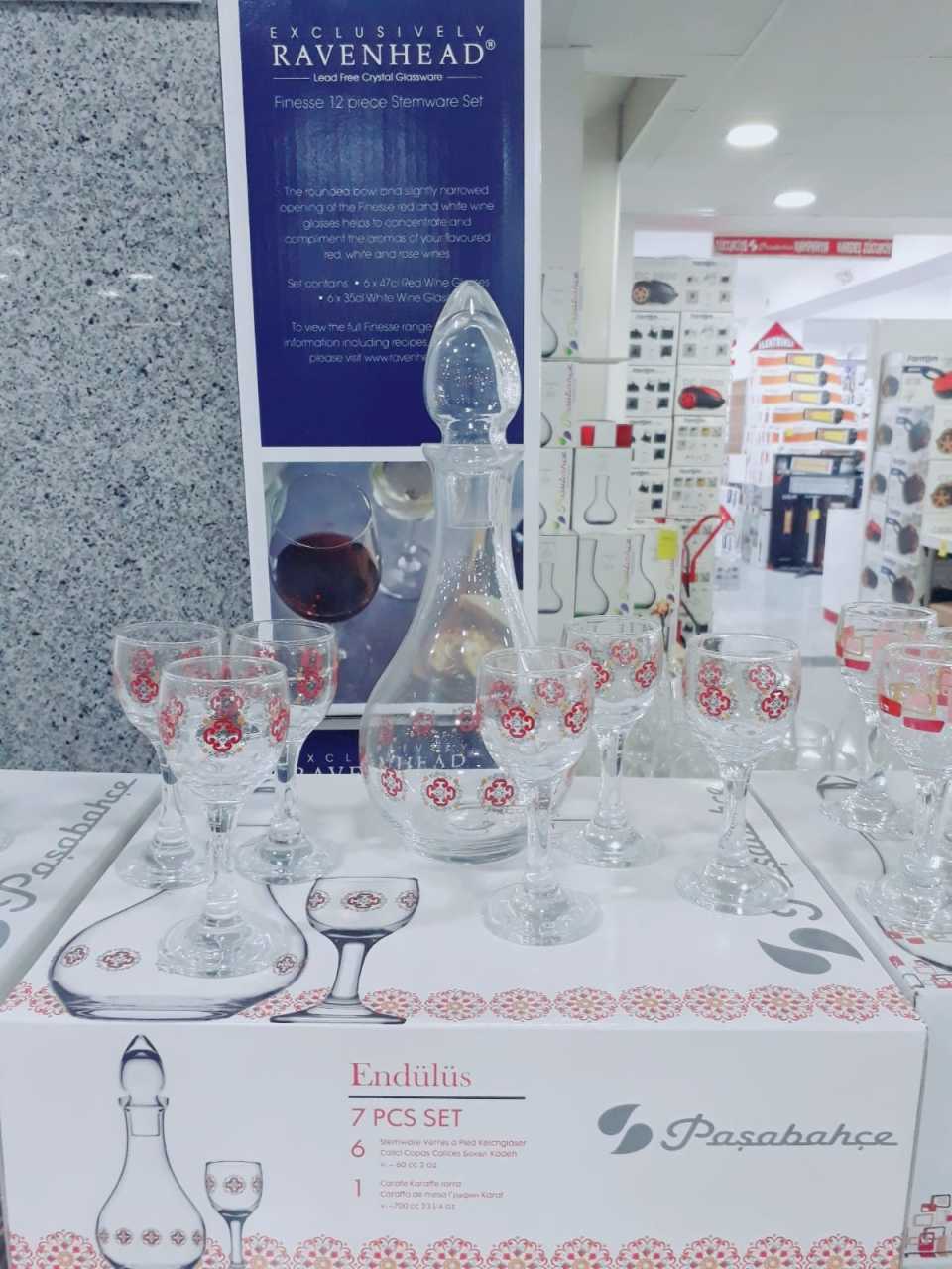 Paşabahçe 95485 Ayaklı Likör Kadeh Şişe Takımı 7 Parça l 70,21 TL l 70