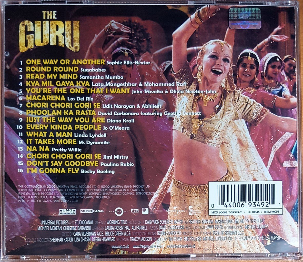 THE GURU SOUNDTRACK / SUGABABES, SOPHIE ELLIS-BEXTOR, DIANA KRALL, MS ...