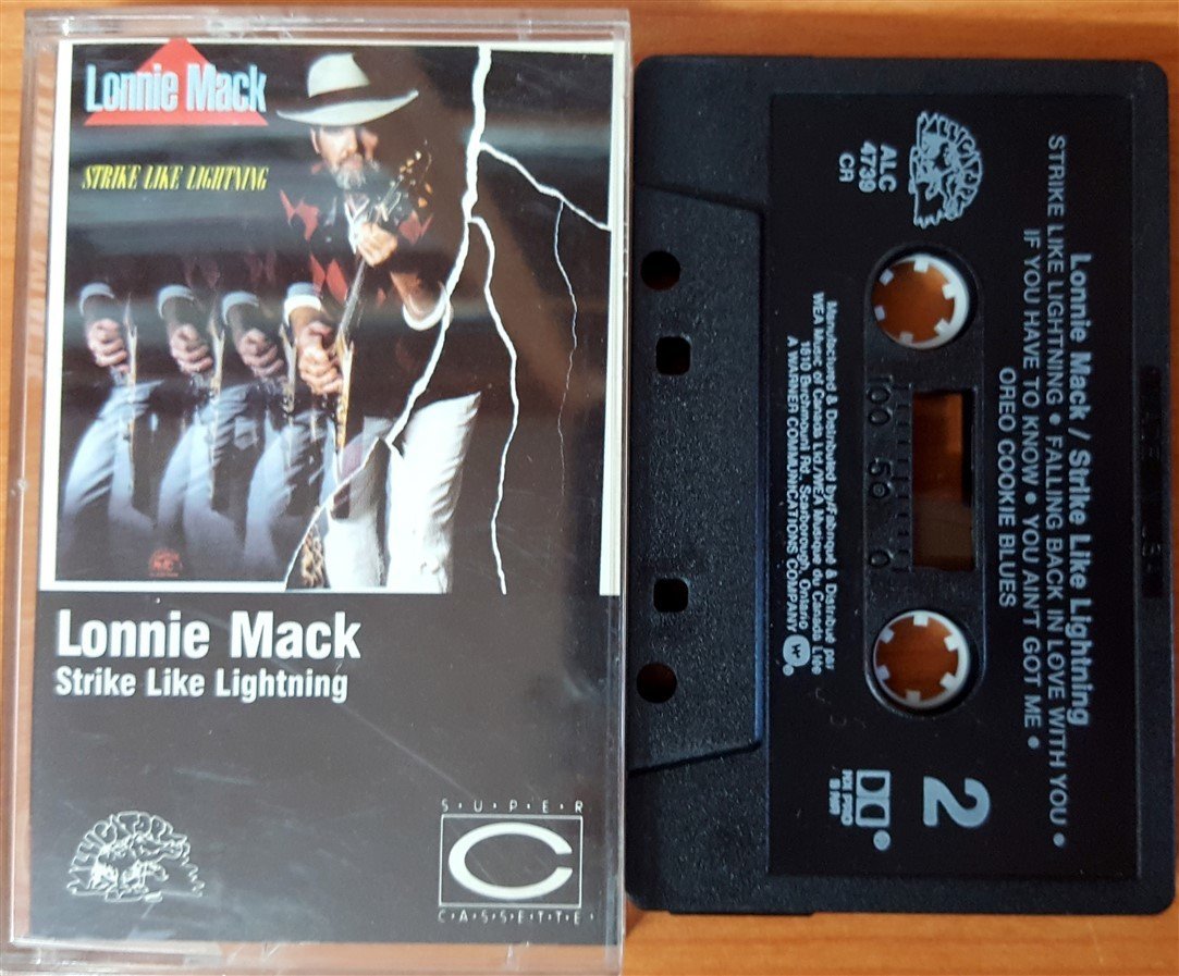 LONNIE MACK - STRIKE LIKE LIGHTNING (1985) CASSETTE MADE IN USA ''USED''