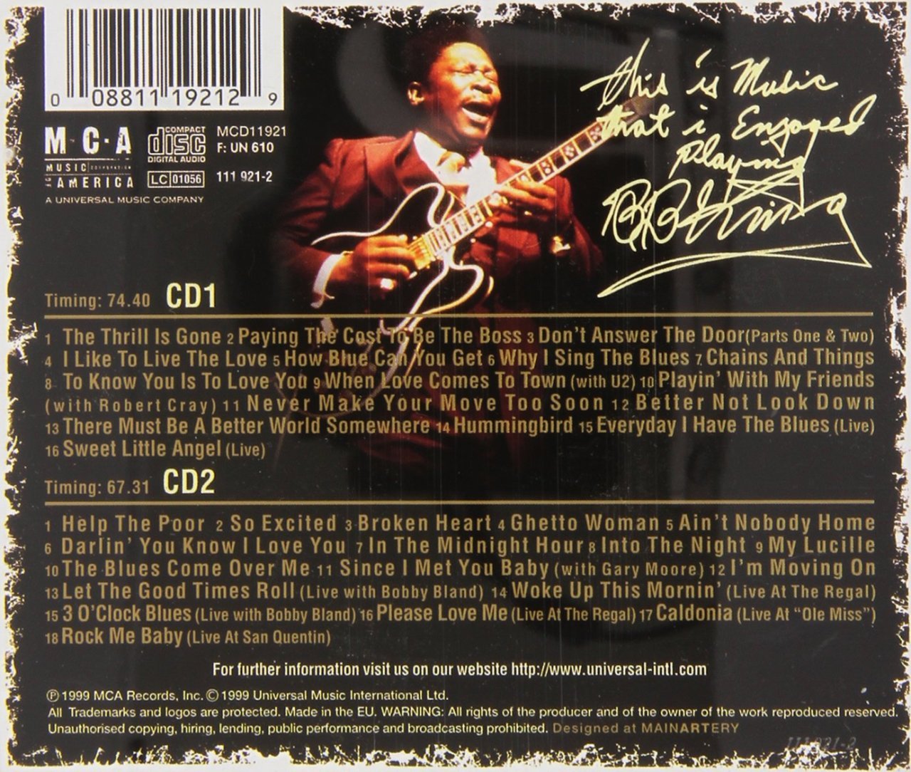 B.B.KING - HIS DEFINITIVE GREATEST HITS (1999) - 2CD BLUES SIFIR