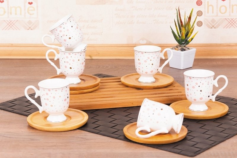 Bambu Porselen Kahve Fincan Takımı