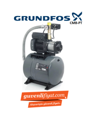 Grundfos Cmb 3 74 Pt 60 Lt Tankli 1 2 Hp 220v Kademeli Paket Hidrofor Grundfos Kademeli Hidroforlar 11 467 90 Tl