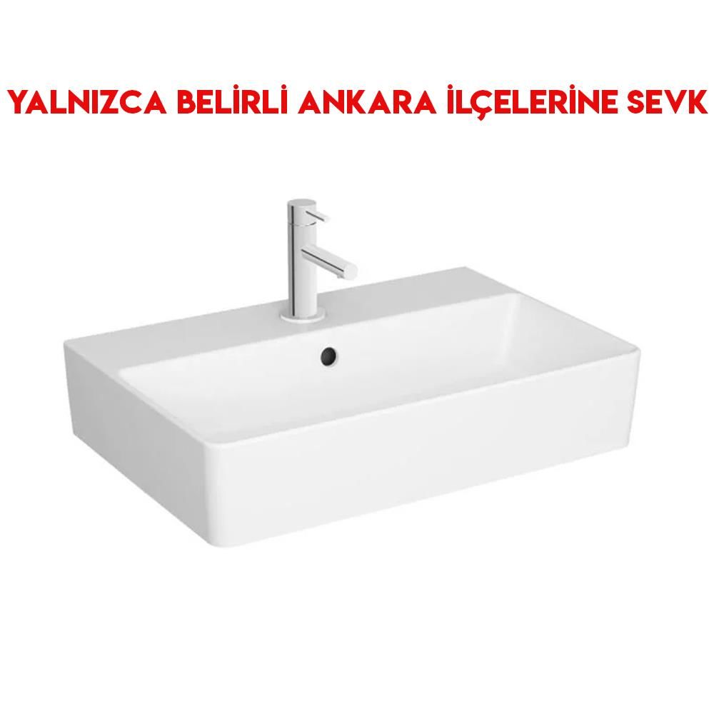 Vitra Nuo 60 Cm Armatür Delikli Su Taşma Delikli Çanak Lavabo