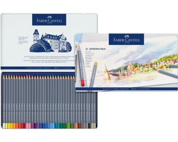 Faber Castell Creative Studio Goldfaber Aquarell Boya Kalemi Metal Kutu 36'lı