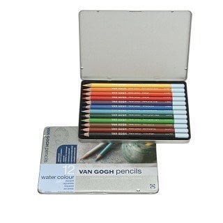 Van Gogh Aquarel Sulu Boya Kalemi Metal Kutu 12'li