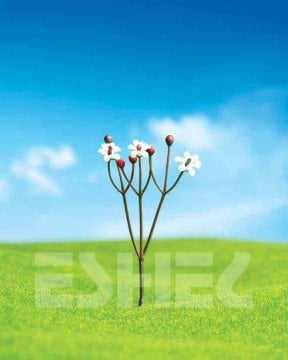 Eshel Maket Renkli Çiçek 4'lü Set 8 cm