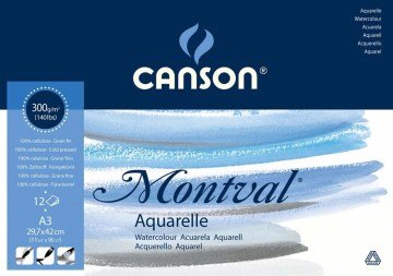 CANSON MONTVAL SULUBOYA BLOK 300 GR. A3 32*41 CM 12 SAYFA