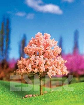 Eshel Maket Pembe Renkli Ağaç 2'li Set 9 cm