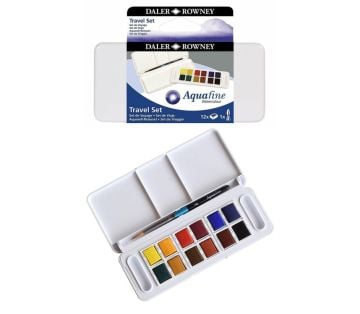 Daler Rowney Aquafine Travel Set 12 Renk Sulu Boya