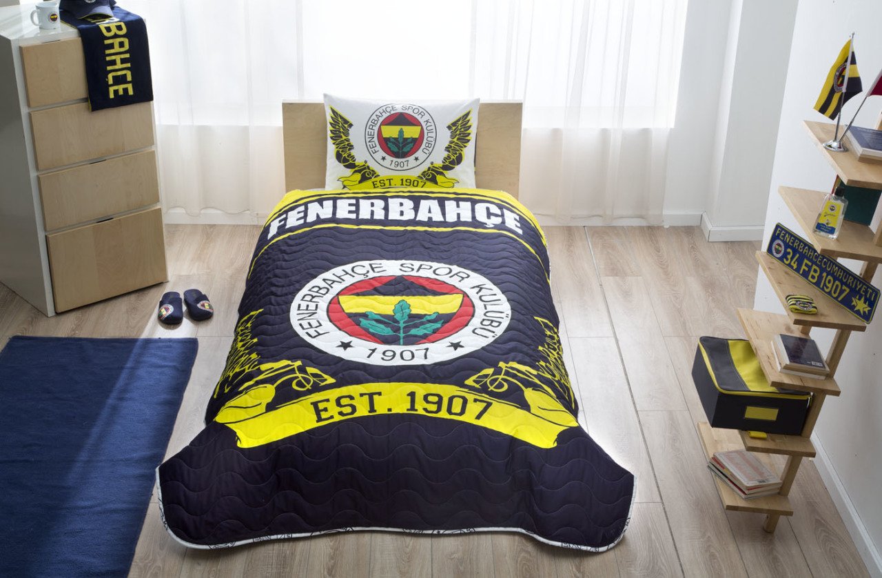 Taç Fenerbahçe Logo Yatak Örtüsü + Yastık Kılıfı
