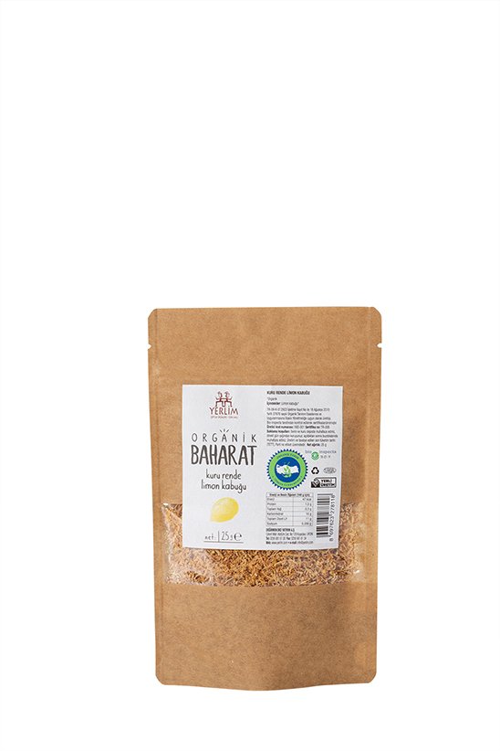 Organik Kuru Rende LimonYerlim Çiftlik ÜrünleriTuz ve Baharat
