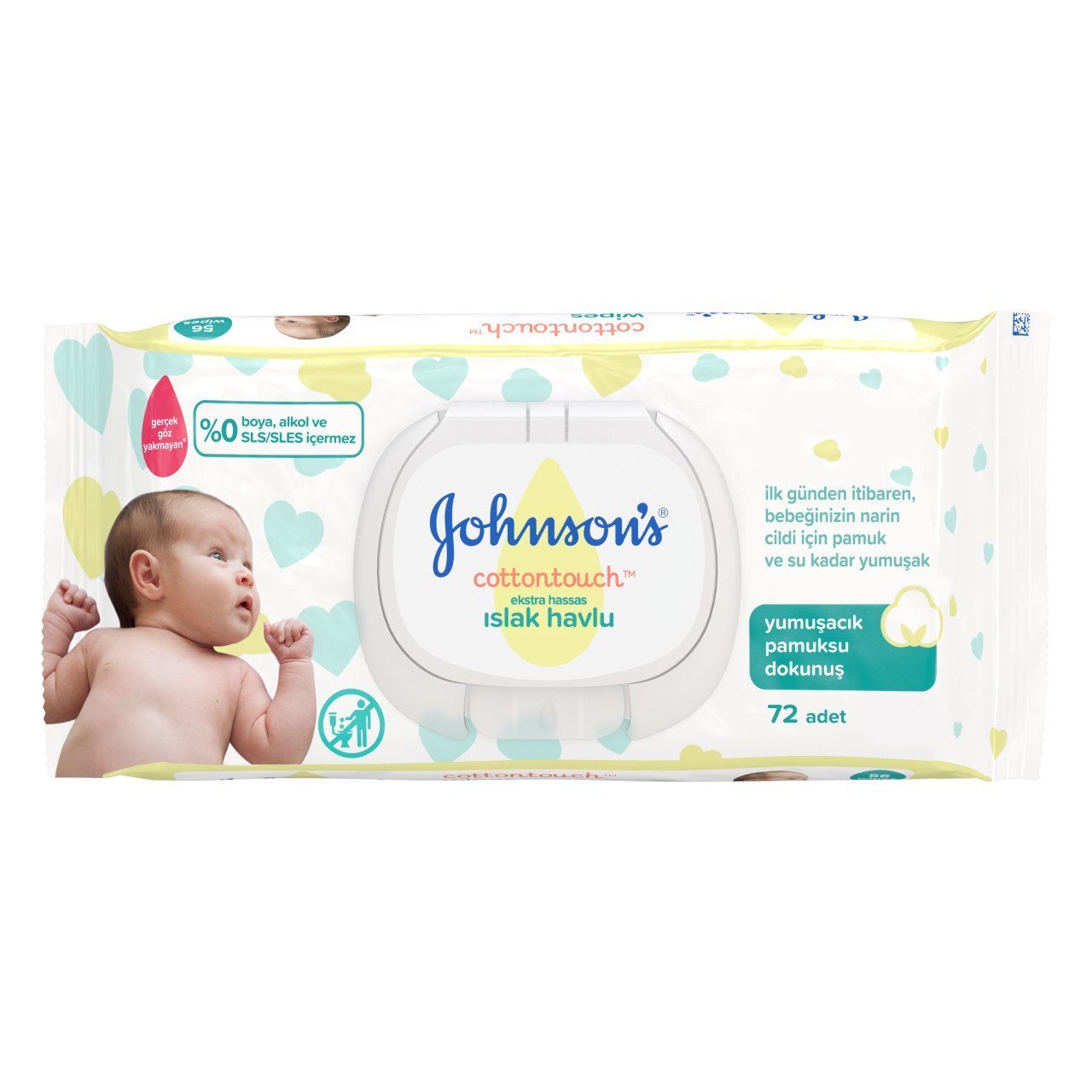 Johnson�s Baby Cotton Touch 72 Yaprak Islak Mendil Satın Al