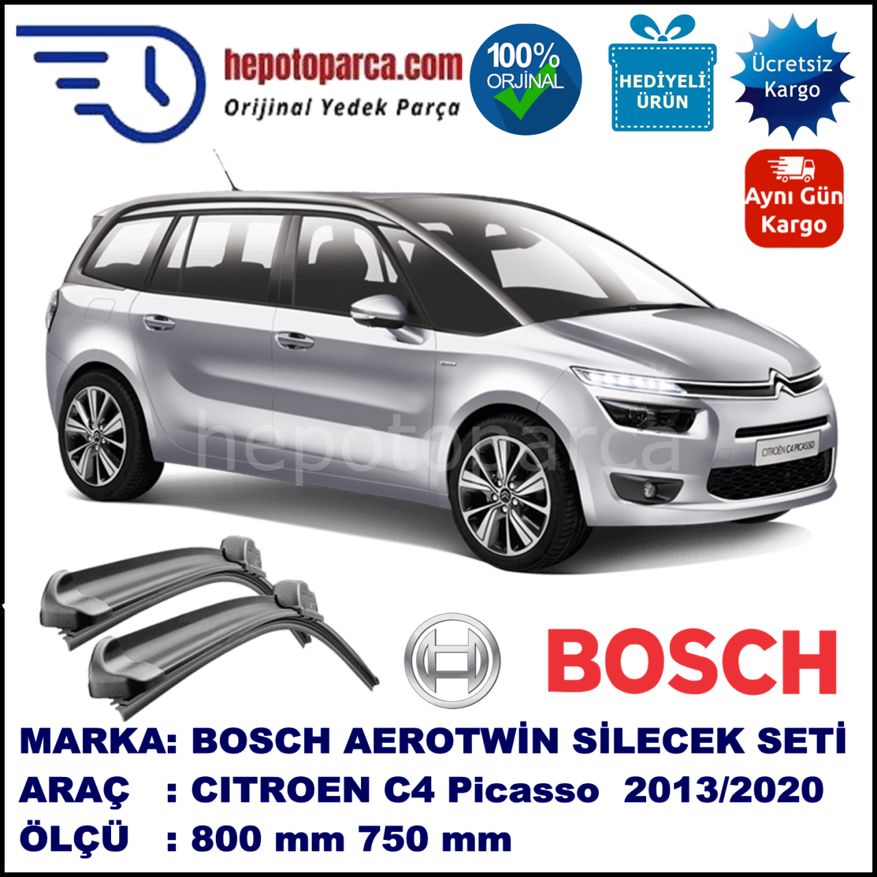 Bosch Citroen C4 Grand Picasso B78 07 2013 800 750 Mm Bosch