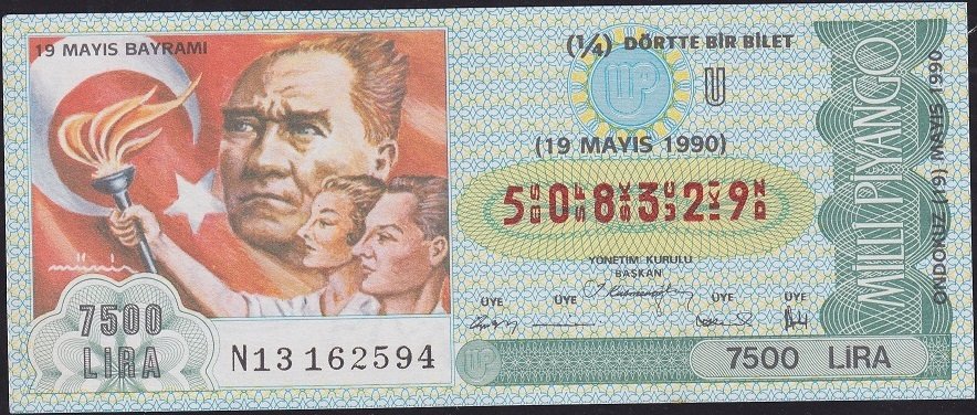 1990 19. 7500 Лира. 7500 Лир в долларах.