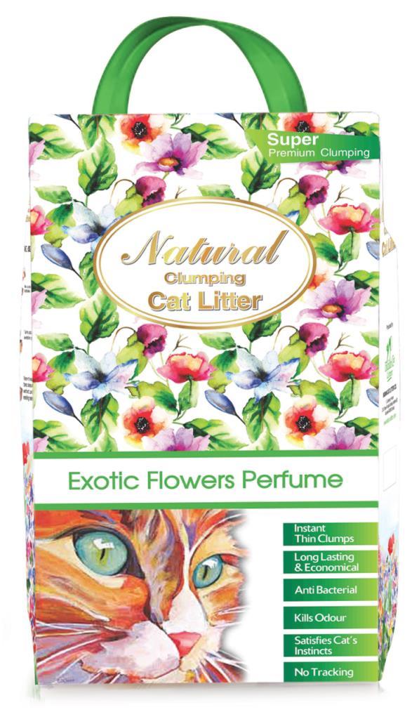 Natural Cat Litter Exotic Flowers Egzotik Çiçek Kokulu Kedi Kumu 5 kg