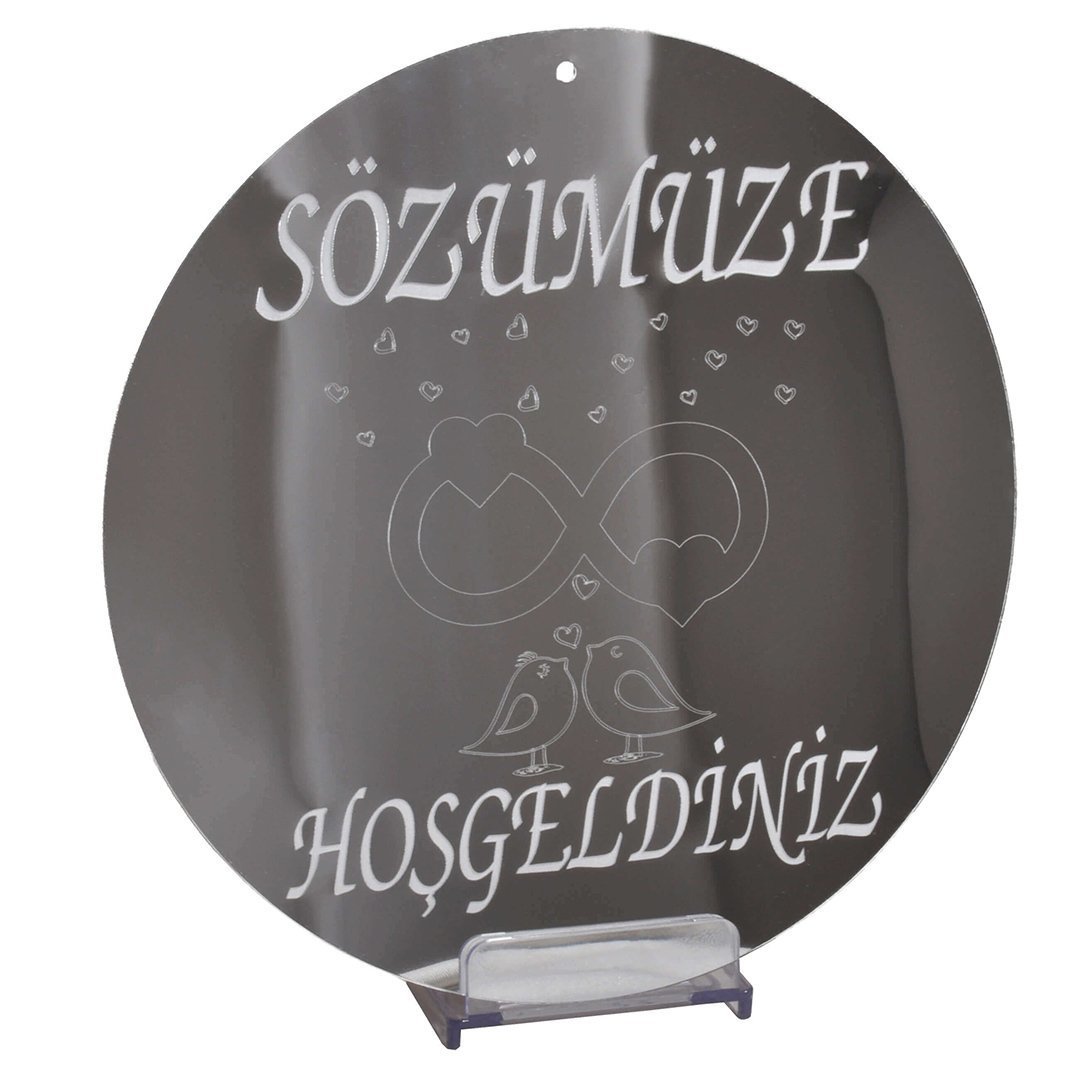 PartiPan Sözümüze Hoşgeldiniz Pleksi Kapı Duvar Süsü Pleksi Kapı Süsü