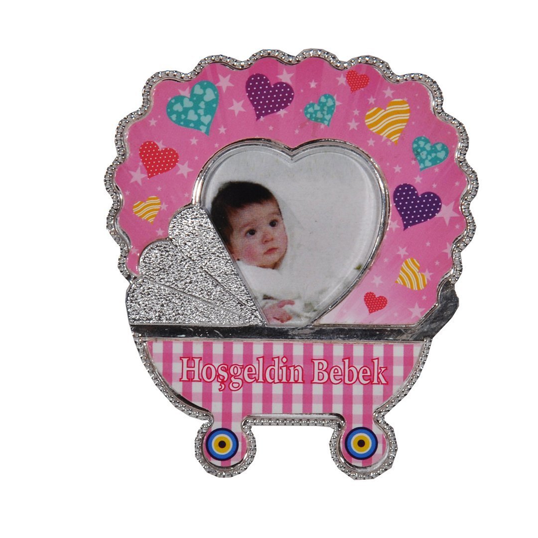 PartiPan Çerçevesi Puset Pembe 25�li Kız Bebek Baby Shower