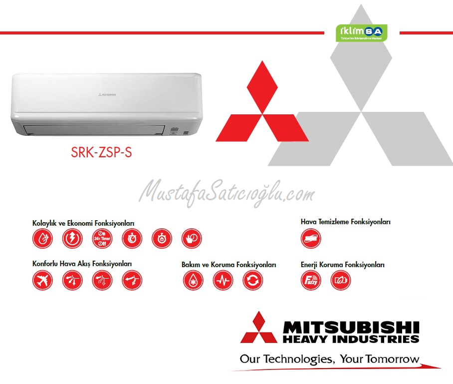 Mitsubishi SRK35ZSP-W(S)Standart Seri A++ 12 BTU Inverter Klima 2021