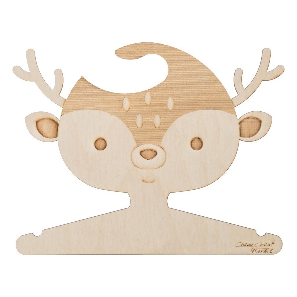 Chia Chia Ahşap Hayvan Figürlü Bebek Askısı Geyik shop