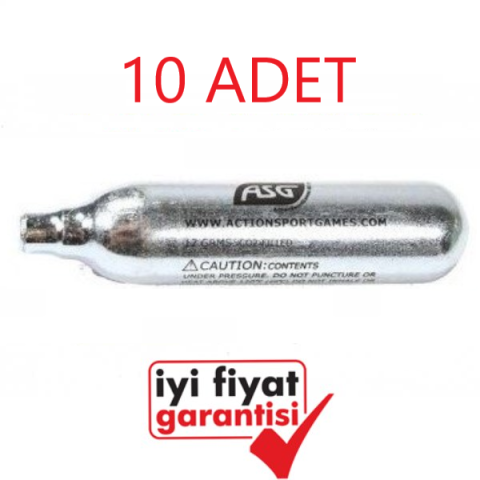 ASG 12 Gram Co2 Havalı Tabanca Tüpü - 10 Adet