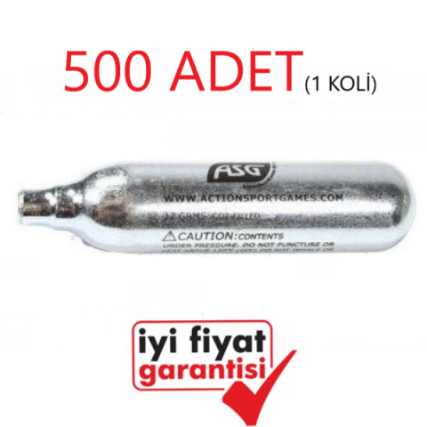 ASG 12 Gram Co2 Havalı Tabanca Tüpü - 500 Adet(Koli)