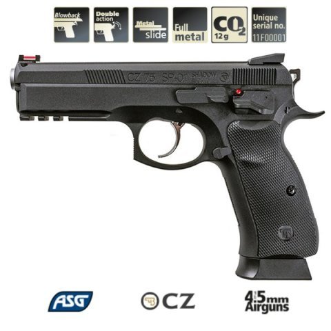 Asg CZ75 SP01 Shadow Blowback Havalı Tabanca