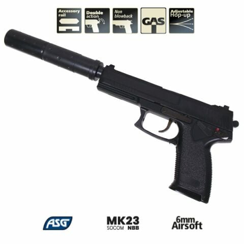 Asg MK23 Airsoft Tabanca (Susturuculu)