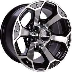 Powcan Bk 321 6x139 7 7 0x14 Et0 110 Black Machined 14 Jant Takim Off Road Fiyati