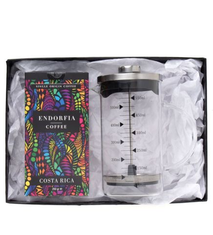 Borosilikat 600 Ml French Press ve 250 gr Kostarika Kahve