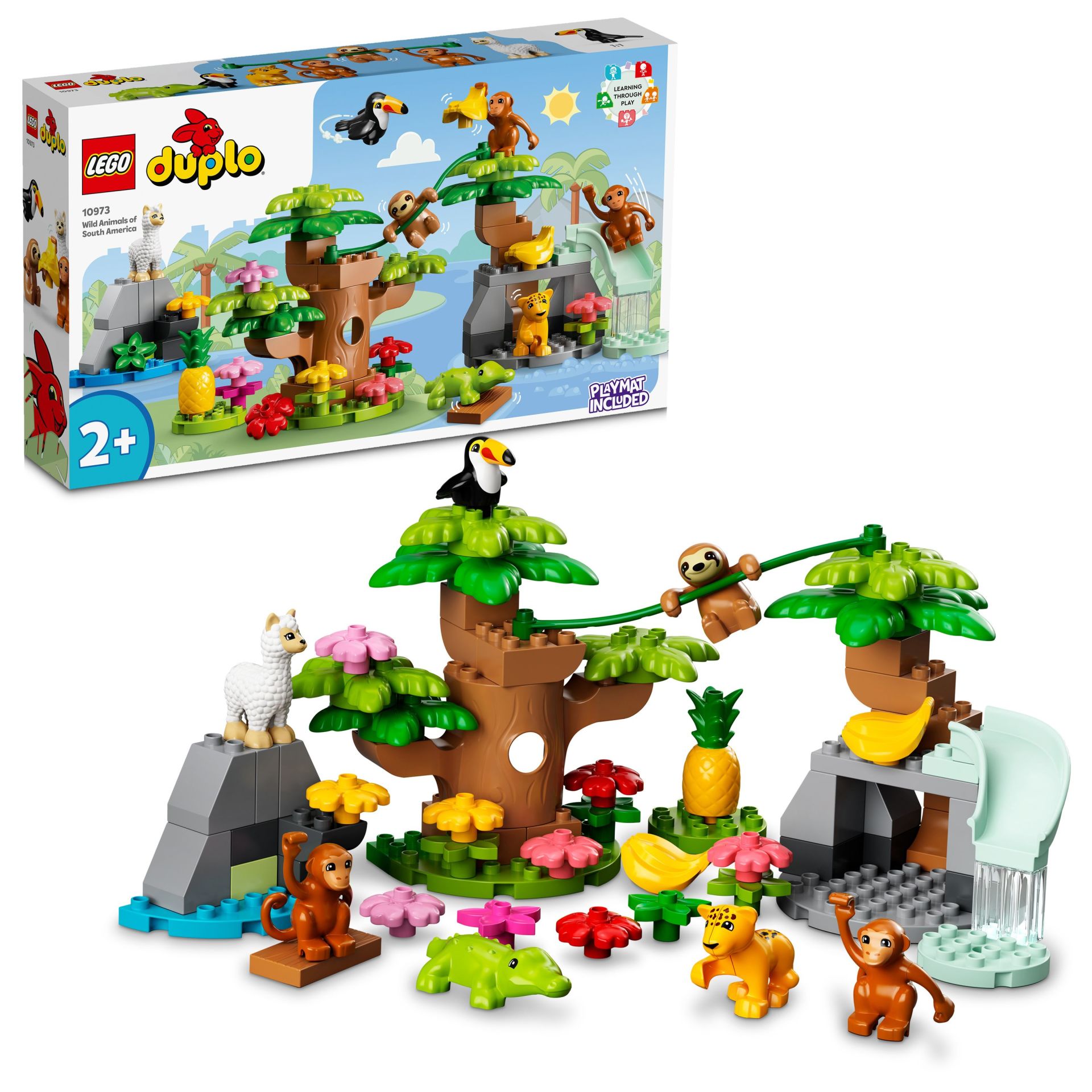 LEGO® DUPLO® Vahşi Güney Amerika Hayvanları 10973 - 2 Yaş ve Üzeri Çocuklar için Orman Hayvanları Oyuncak Yapım Seti (71 Parça)