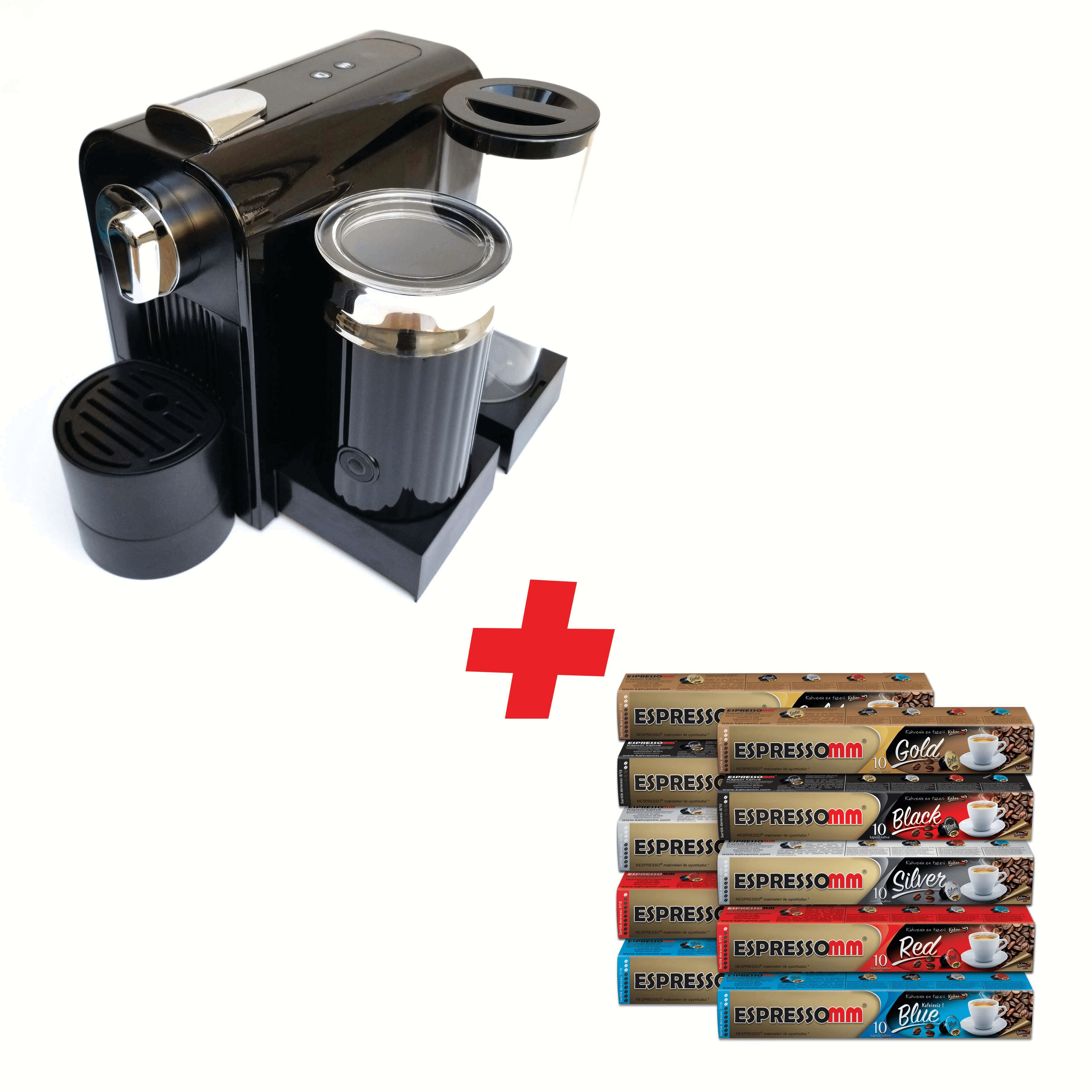 ESPRESSOMM LATTE KAPSÜL KAHVE MAKİNESİ NESPRESSO® UYUMLU*