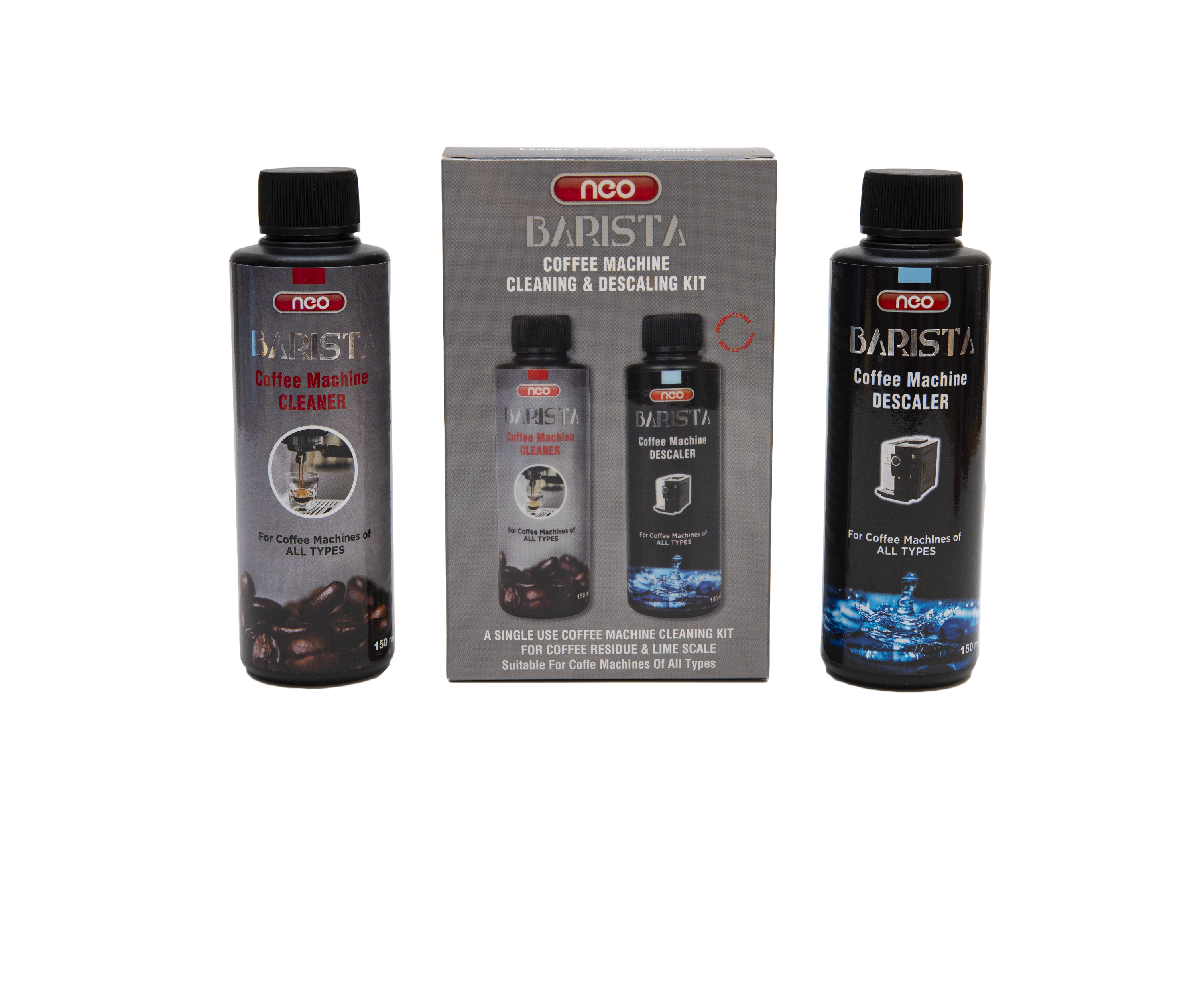 Neo Barista Kahve Makinesi Temizleyici ve Kireç Çözücü Paket 2x 150ml