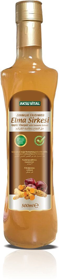 Aksu Vital Zerdeçal Ekstraktlı Elma Sirkesi 500 Ml