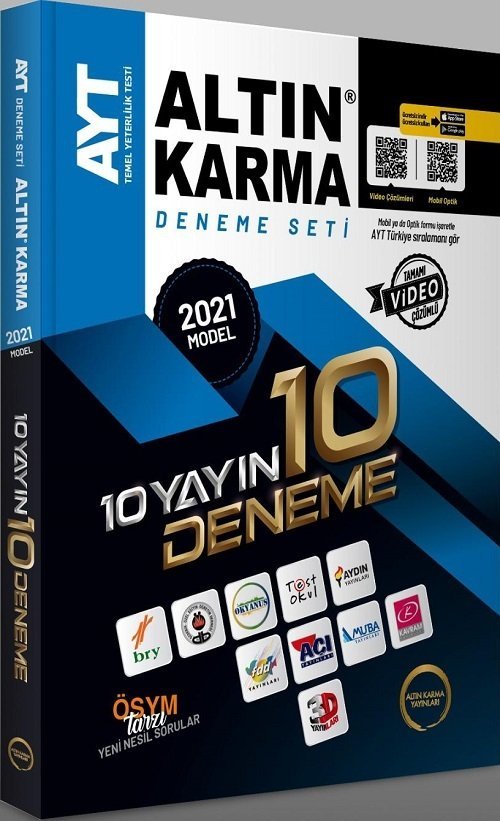2021 Yks Ayt 10 Deneme Seti Video Cozumlu Altin Karma Yayinlari