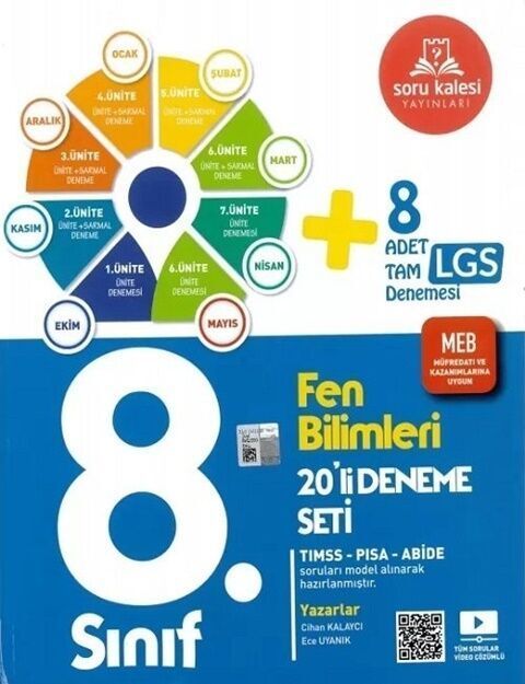 8. Sınıf Fen Bilimleri 20 Li Deneme Seti Föyleri Soru Kalesi Yayınları ...