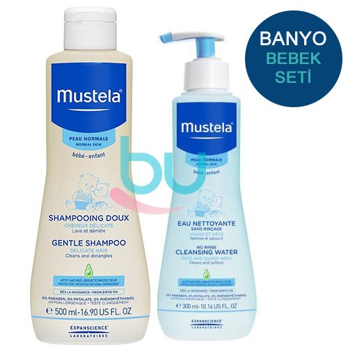 Mustela Banyo Seti (Gentle Şampuan + PhysiObebe Temizleme Suyu) Dermobu