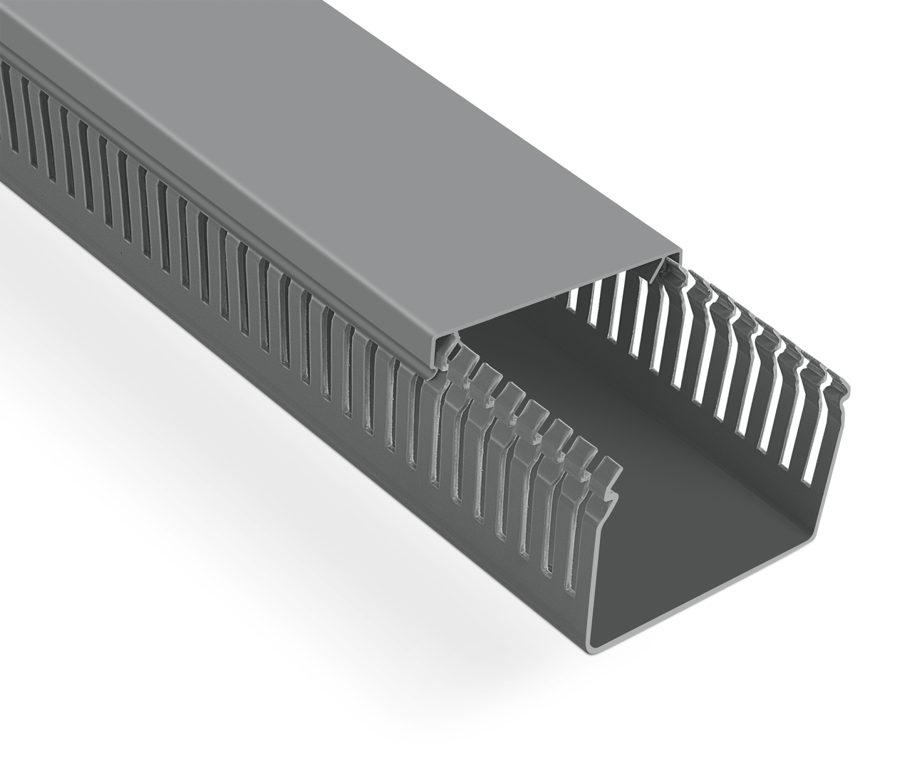 80x60 mm Kablo Kanalı Delikli Gri