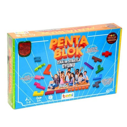 Bemi Toys Ahşap Penta Blok Zeka ve Strateji Oyunu