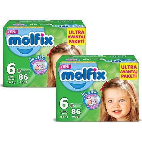 Molfix Ultra Avantaj Paketi 6 Numara XL Bebek Bezi (15+Kg 172 Adet