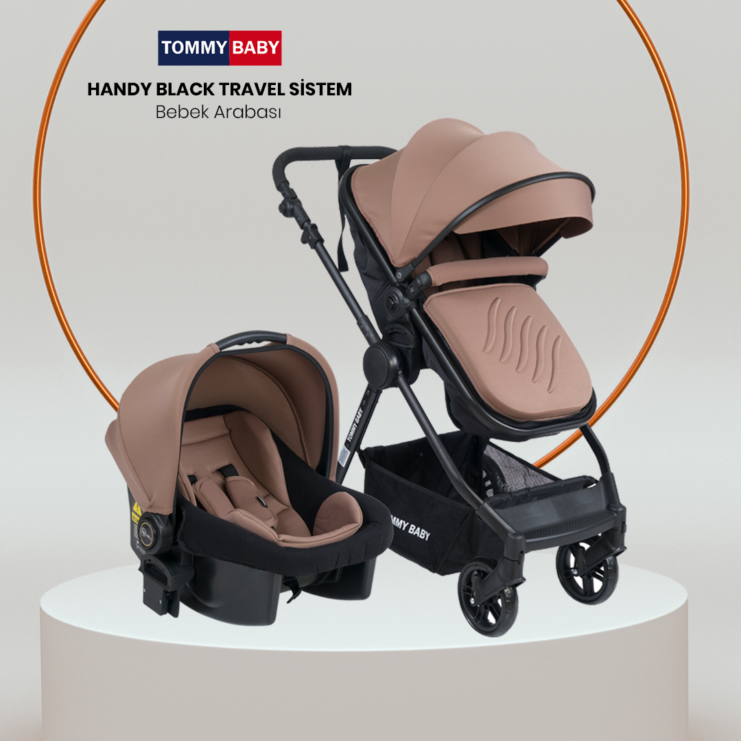 Tommybaby Handy Black New Travel (Seyahat) Sistem Bebek Arabası
