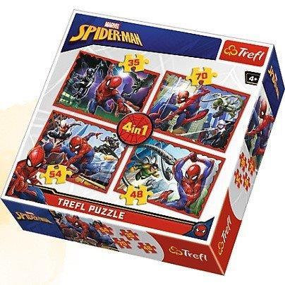 Trefl 4Lü Puzzle 35+48+54+70 Parça In Spidermans Web