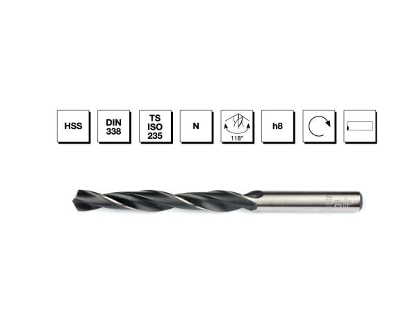 HSS DIN 338 Silindirik Saplı Kısa Matkap Ucu 5.5 mm - HADDELİ