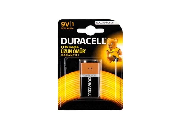 Duracell Alkalin 9 Volt Pil Tekli