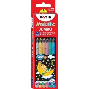 Fatih Metalik Jumbo Kuru Boya 6 Renk Tam Boy (Grafit Çapı: 5)